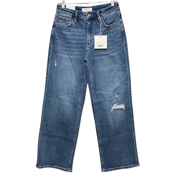 Lovervet By Vervet Denim - Lovervet ROBIN Super High Rise Baggy Wide Leg Jeans Size 28/7 Medium Wash NEW